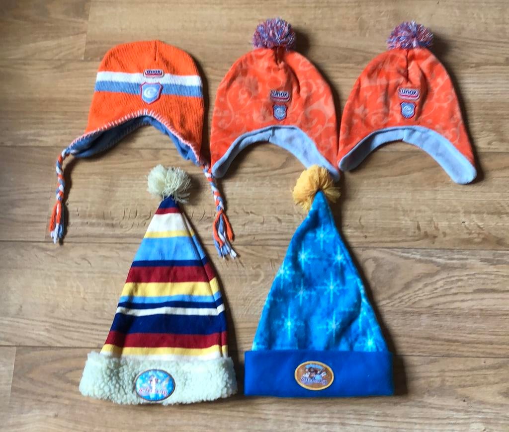 5 efteling unox winter mutsen nieuw, Ophalen