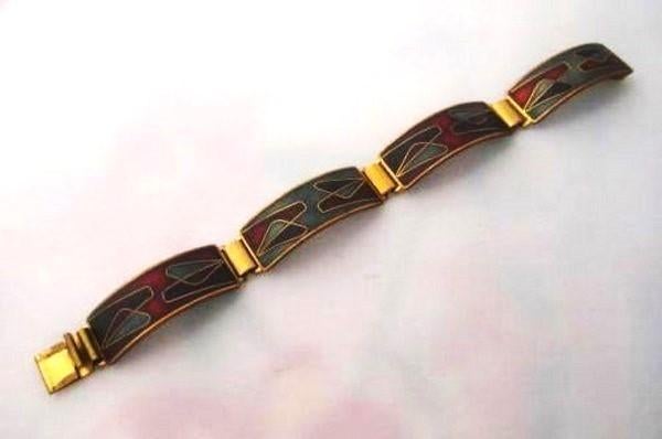 Wilhelm Leyser, mat emaille armband ca 1960 (7592-564) TOP !, Sieraden, Tassen en Uiterlijk, Armbanden, Zo goed als nieuw, Overige materialen