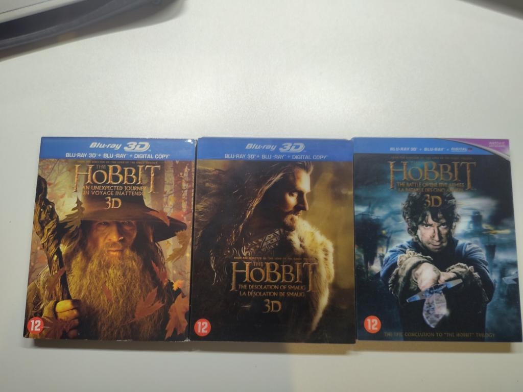 The Hobbit Trilogy - Luxe Blu-ray & 3D Blu-ray Set, Cd's en Dvd's, Blu-ray, Zo goed als nieuw, Science Fiction en Fantasy, 3D