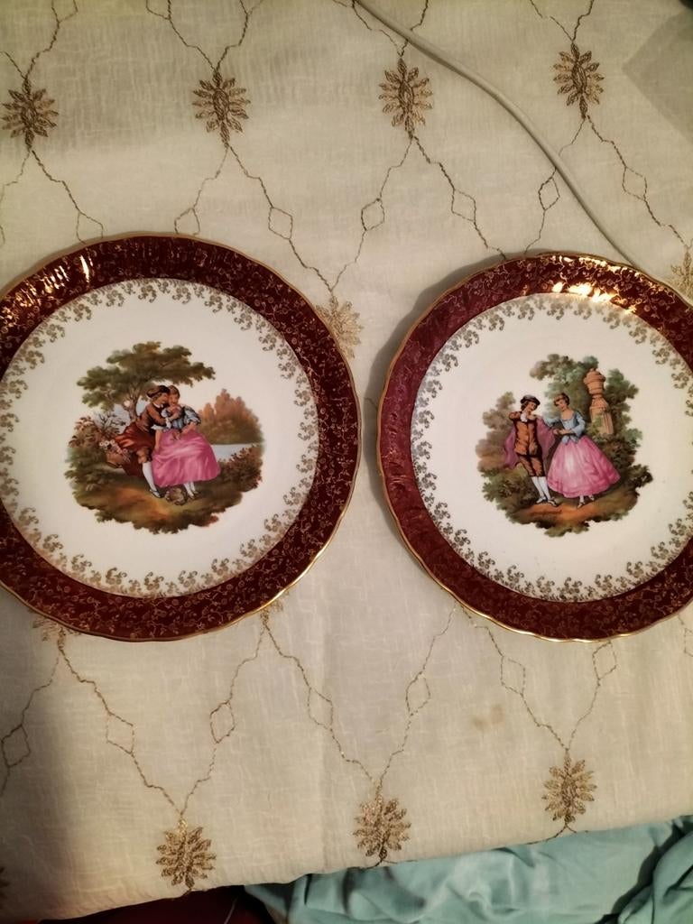 Vintage Goudeville Limoges Wandborden Fragonard, Ophalen