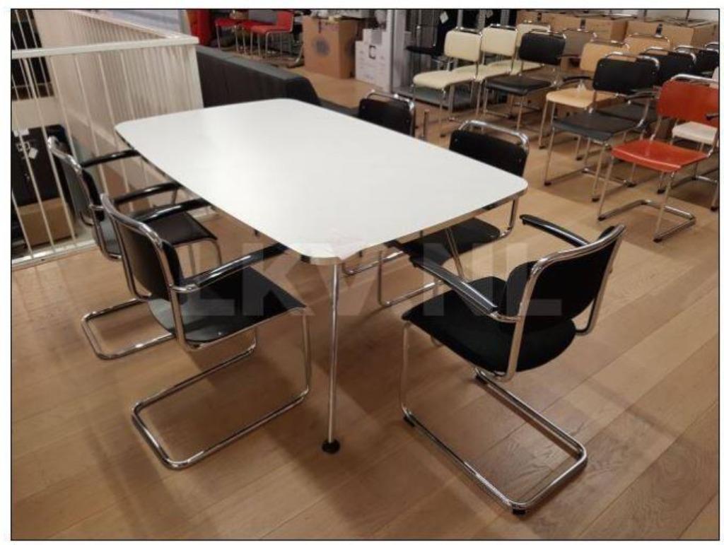 Tafel  De Wit  S6604    165*100cm, Ophalen, Zo goed als nieuw, Vijf personen of meer, 150 tot 200 cm