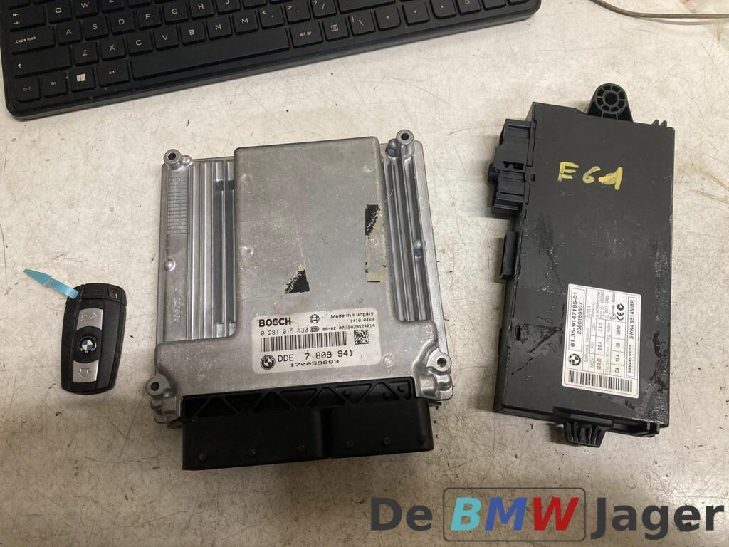DDE module + Cas3 +sleutel M57N2 BMW E61 E60 LCI E9x 7809941, Gebruikt, Ophalen of Verzenden, BMW, BMW
