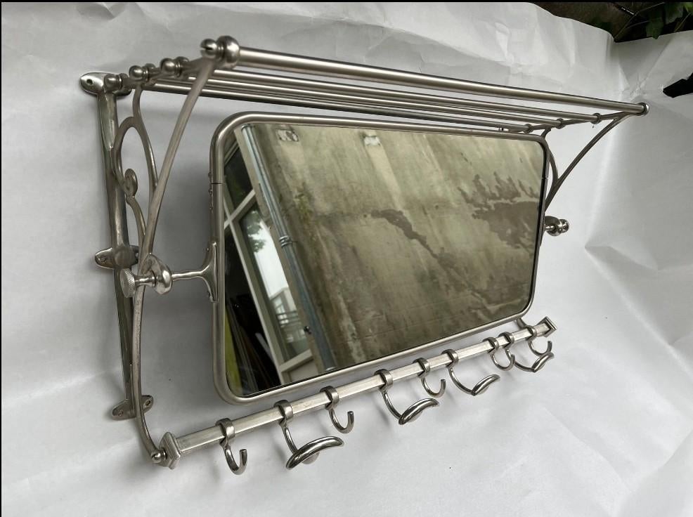 Vintage kapstok met spiegel, Ophalen, 100 tot 150 cm, Zo goed als nieuw, 75 tot 100 cm