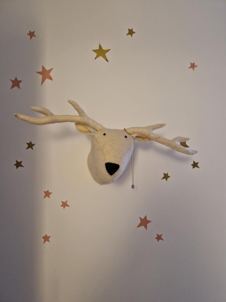 Vilten Dierenkop Wanddecoratie Kinderkamer, Ophalen of Verzenden, Nieuw, Wanddecoratie