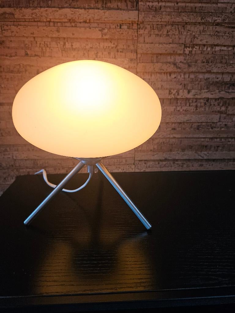 vintage glazen lamp 1, Huis en Inrichting, Lampen | Tafellampen, Vintage, Ophalen of Verzenden, Zo goed als nieuw, Glas