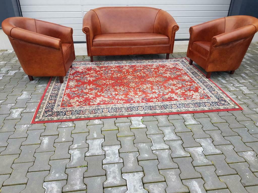 NIEUW BANKSTEL OP MAAT cognac Chesterfield + GRATIS BEZORGD!, Ophalen, Nieuw, Rechte bank, Leer