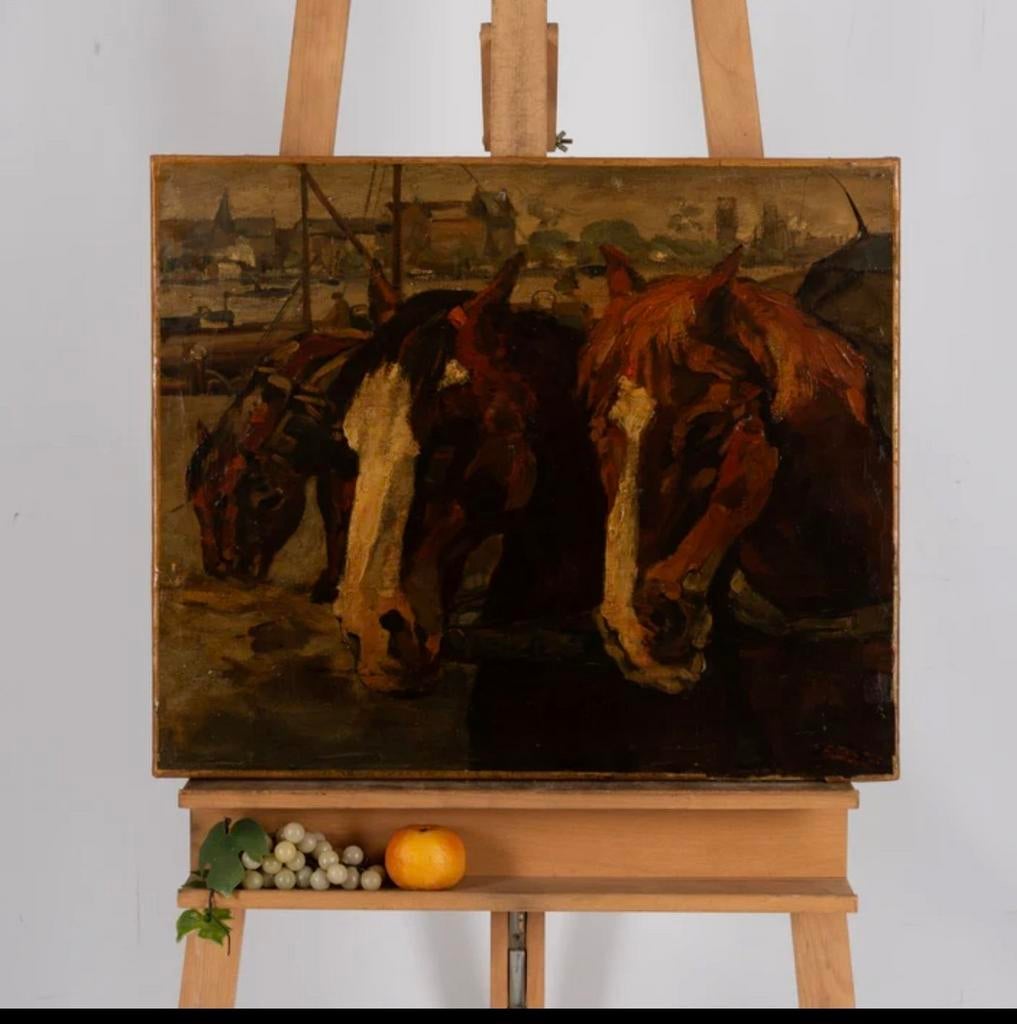 Schilderij olieverf Cor Noltee, 60x50 cm, geen lijst, Ophalen of Verzenden