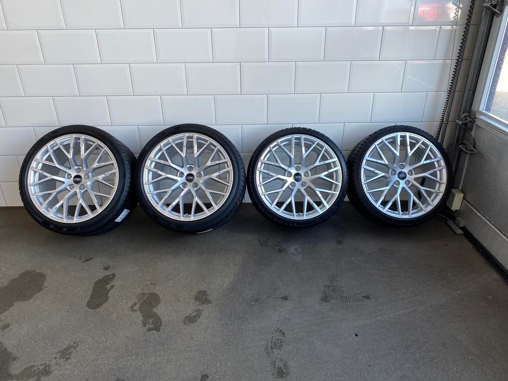 Audi R8 v10+ winterset 20 inch zilver ❄️, Ophalen, Gebruikt, 295 mm, Banden en Velgen