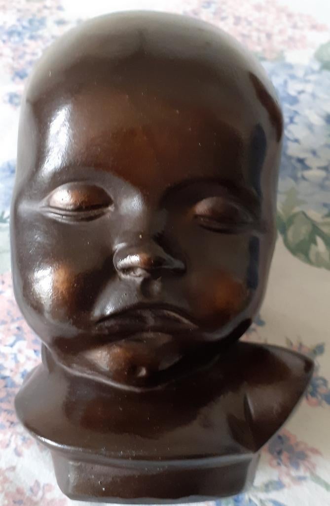Kinderhoofdje gemerkt, Antiek en Kunst, Kunst | Beelden en Houtsnijwerken, Ophalen of Verzenden
