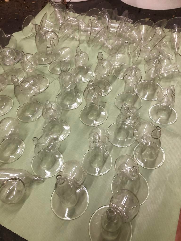Mondgeblazen glaasjes voor kolf, pre-1940, Antiek en Kunst, Ophalen of Verzenden