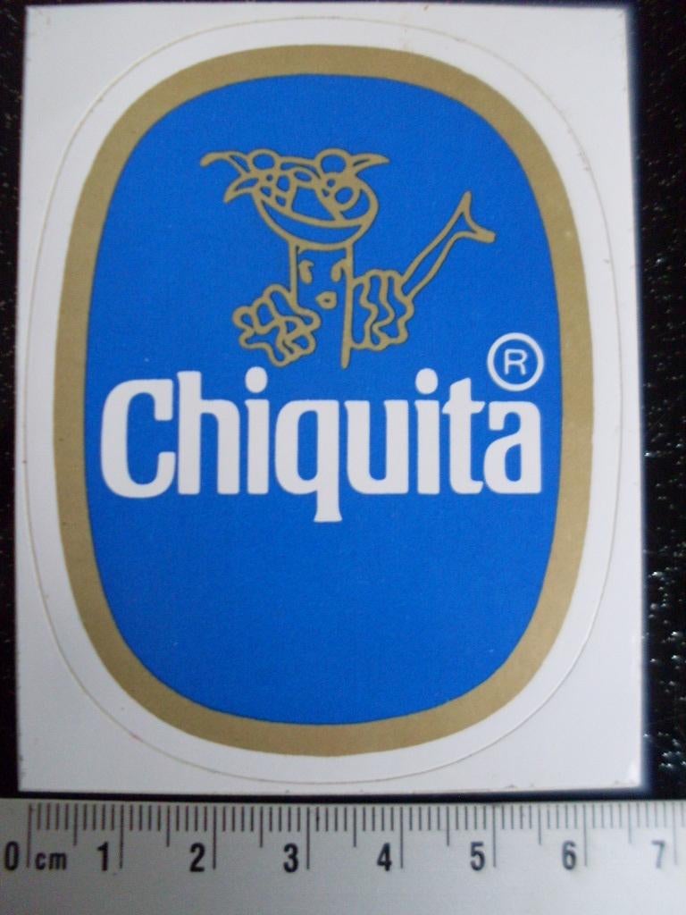 sticker chiquita logo banaan bananen, Ophalen of Verzenden, Zo goed als nieuw, Merk