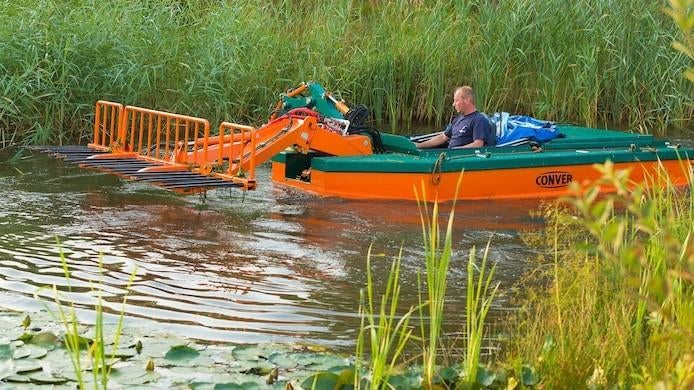 Maaiboot conver  bouwjaar 2014, Ophalen, Maaier