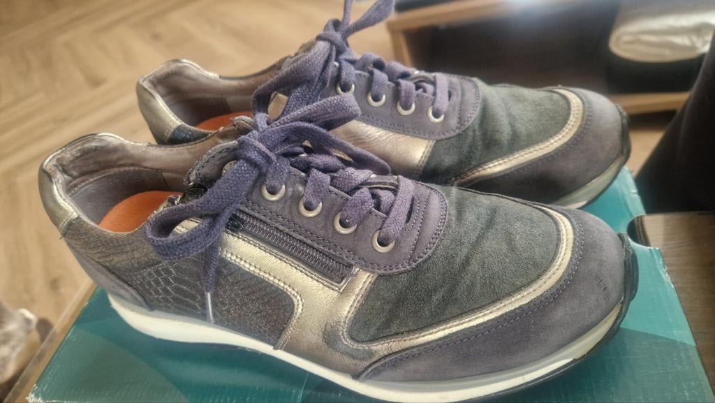 Xsensible Wembley Navy Metal Stretchwalkers Maat 40GX, Xsensible, Blauw, Ophalen of Verzenden, Sneakers of Gympen