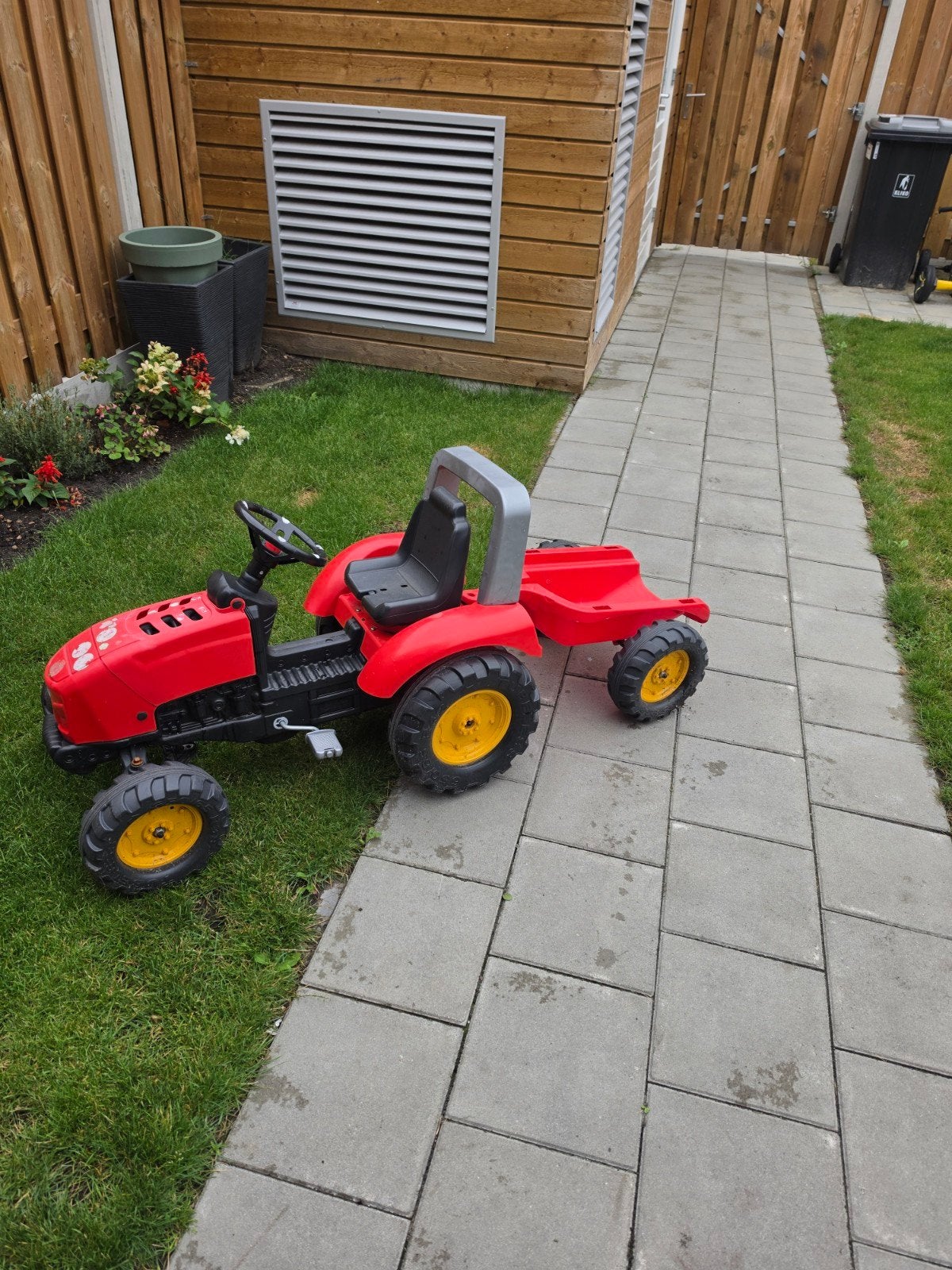 traptrekker met kar, Kinderen en Baby's, Speelgoed | Buiten | Voertuigen en Loopfietsen, Ophalen, Gebruikt