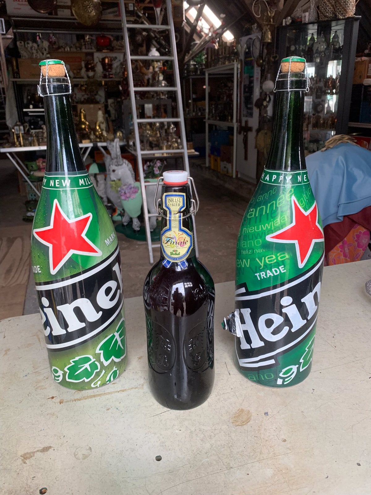 2 x 3 liter Heineken en 1 Grols 1,5 liter, Ophalen of Verzenden, Zo goed als nieuw