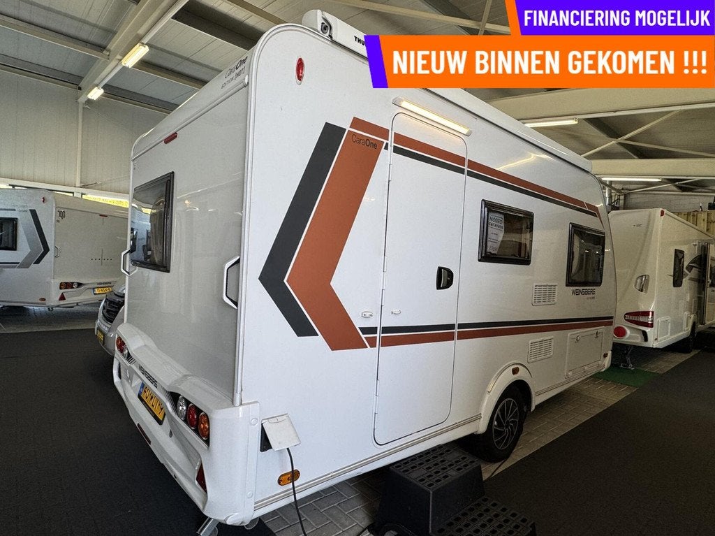 Weinsberg 420 QD CARA ONE HOT ED.DWARSBED,MOVER,CASS.LUIFEL, Caravans en Kamperen, Caravans, Bedrijf, 750 - 1000 kg, 6 tot 7 meter