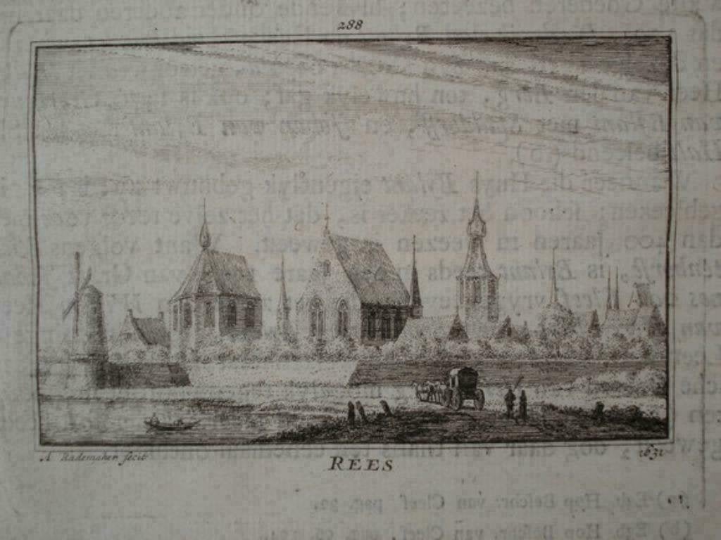288 / Rees     / Kopergravure 18e Eeuw, Ophalen of Verzenden