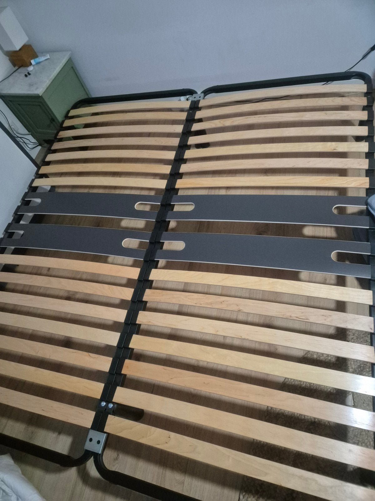 Emma bed: twee 90 cm bedden met beugel, Ophalen, Gebruikt, Tweepersoons, Overige maten