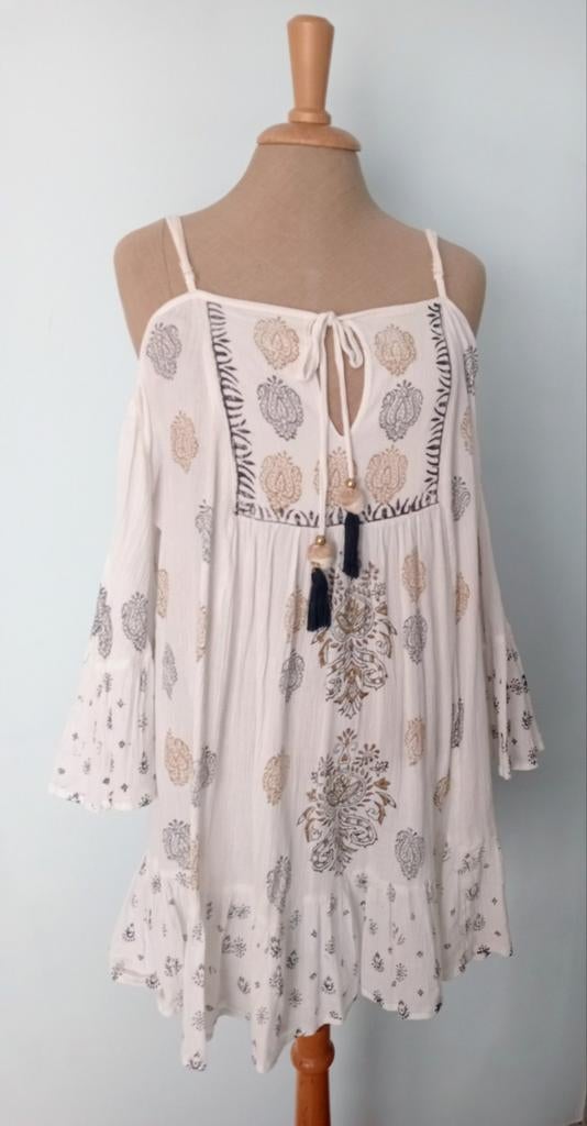 Cover-Up Strandjurk Gold&Silver Katoen, Kleding | Dames, Overige typen, Overige kleuren, Verzenden, Gold&Silver