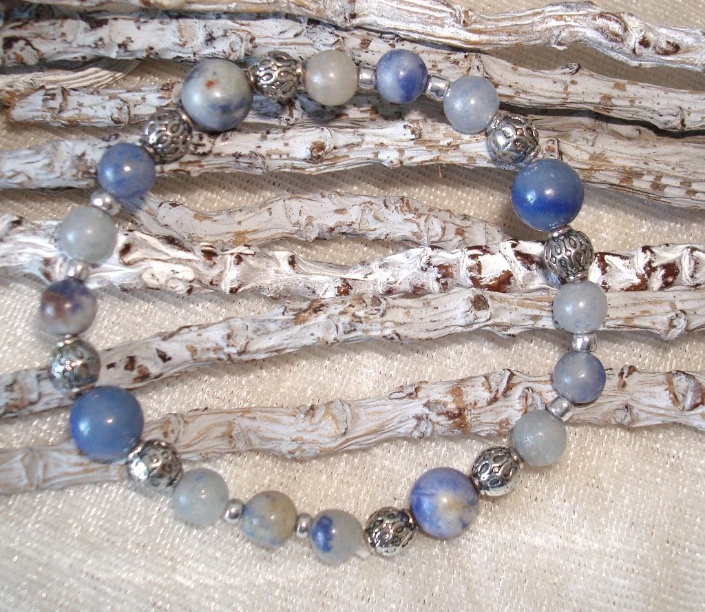Armband van sodaliet en blauwe aventurijn, Info.adorabeads@gmail.com, Want 18 Hoogvliet, Adorabeads, Blauw