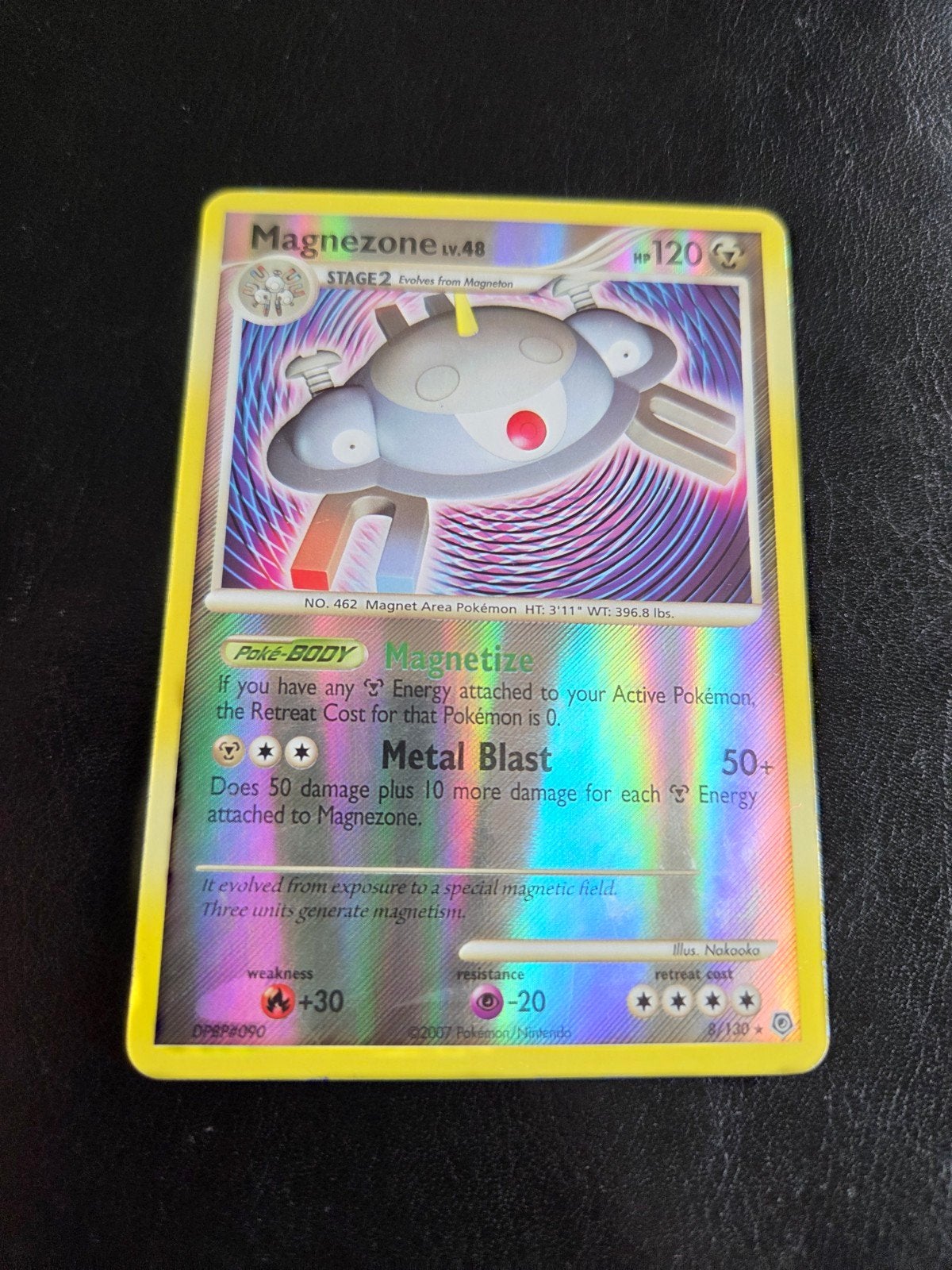 Magnezone Lv.48 Holo Rare DP04/DP09 Pokémon Kaart, Ophalen of Verzenden, Gebruikt, Losse kaart, Foil