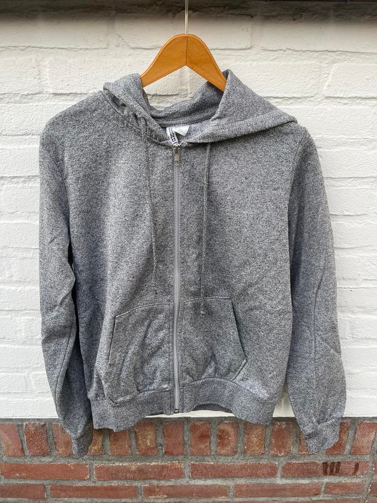 Grijs gemêleerd H&M Divided basic vest - rits hoodie maat S, Ophalen of Verzenden, Zo goed als nieuw