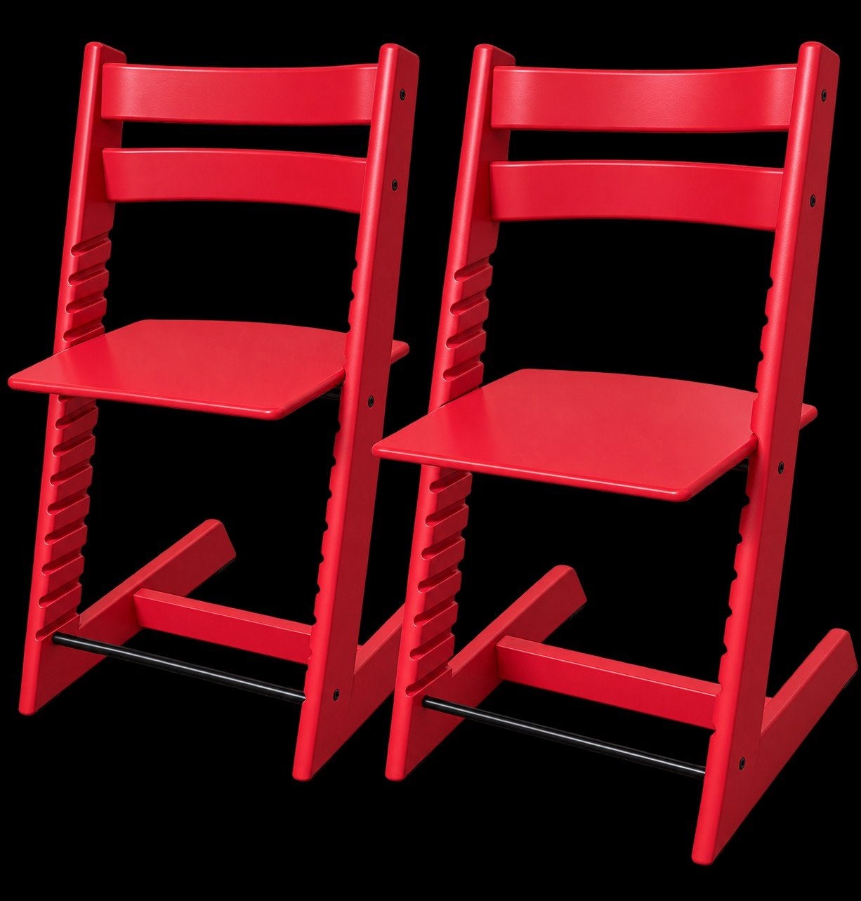 Tripp Trapp stoelen, 2 stuks maar ook los te koop, bieden 50, Huis en Inrichting, Stoelen, Ophalen, Gebruikt, Twee, Rood