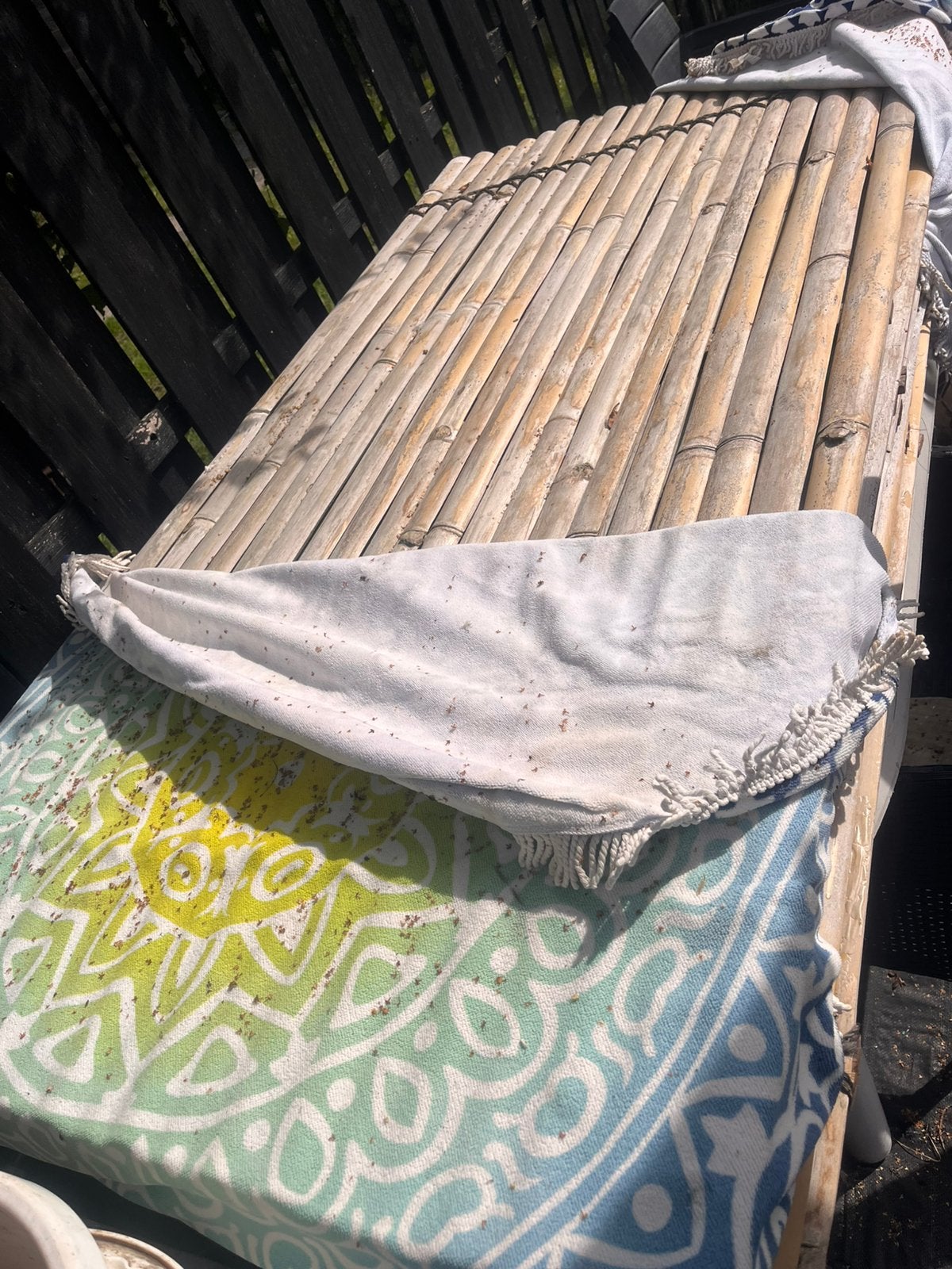 Bamboe schutting, Ophalen, Gebruikt