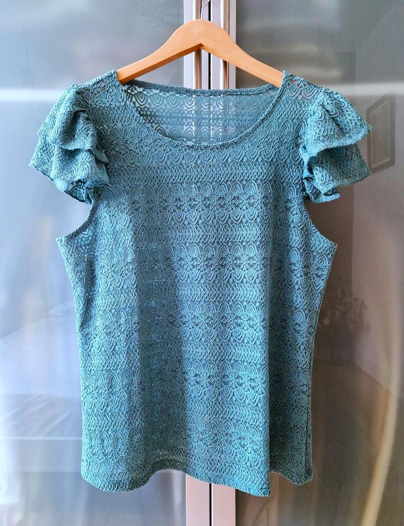 VILA blouse turquoise maat L nieuw, Kleding | Dames, Blouses en Tunieken, Vila, Maat 42/44 (L), Nieuw, Verzenden