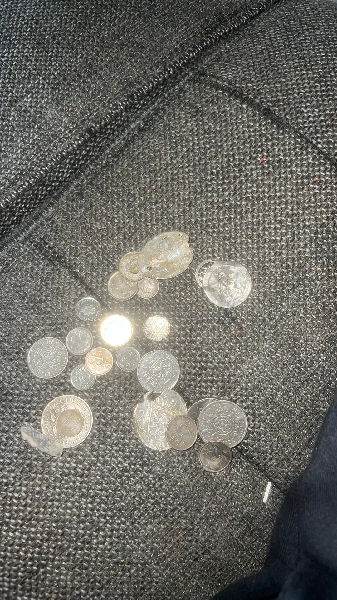 Lotje oud zilver bodemvondsten, Postzegels en Munten, Munten en Bankbiljetten | Verzamelingen, Ophalen, Buitenland, Munten