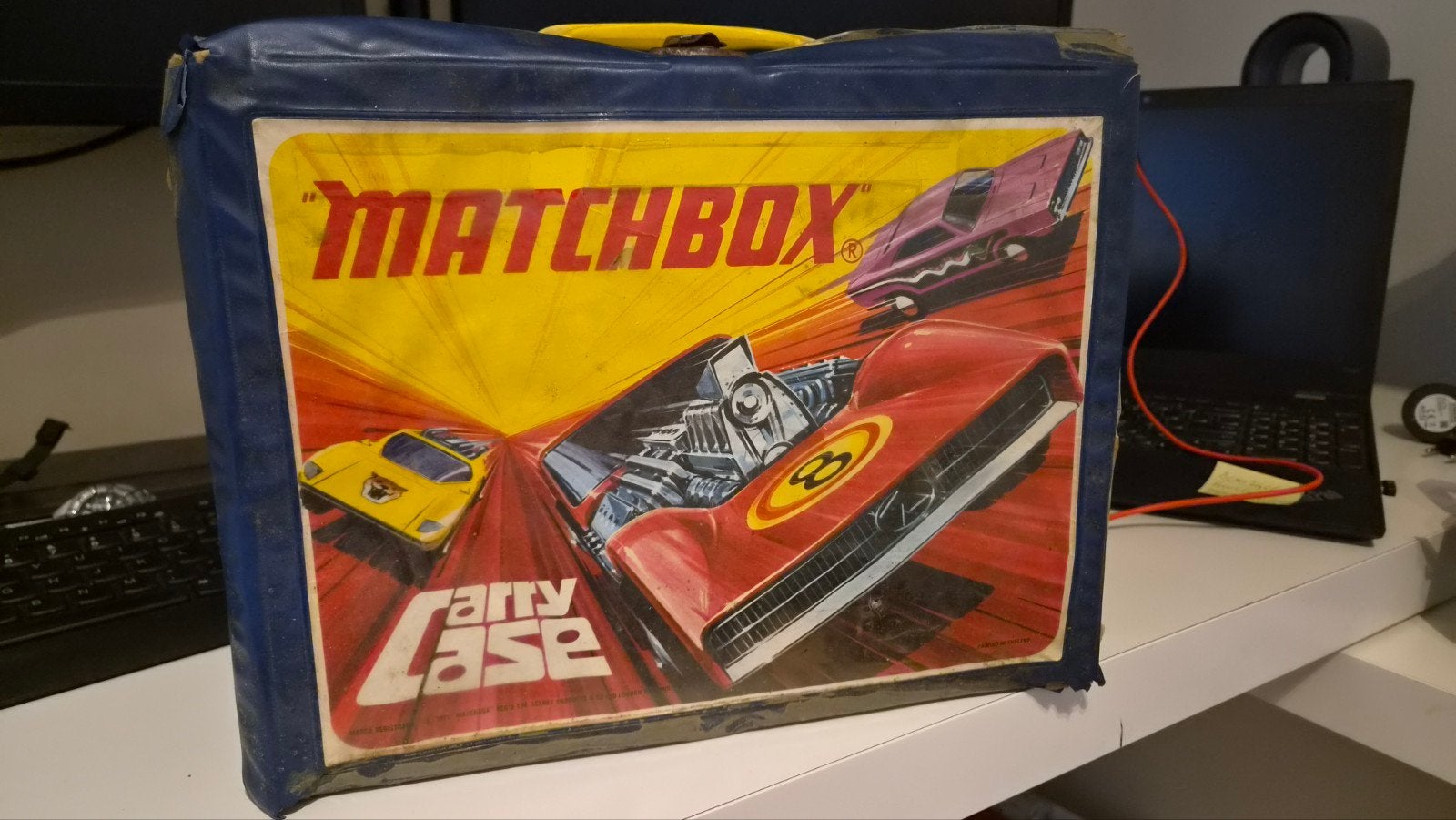 Grote collectie vintage Matchbox autootjes met koffer, Ophalen, Gebruikt