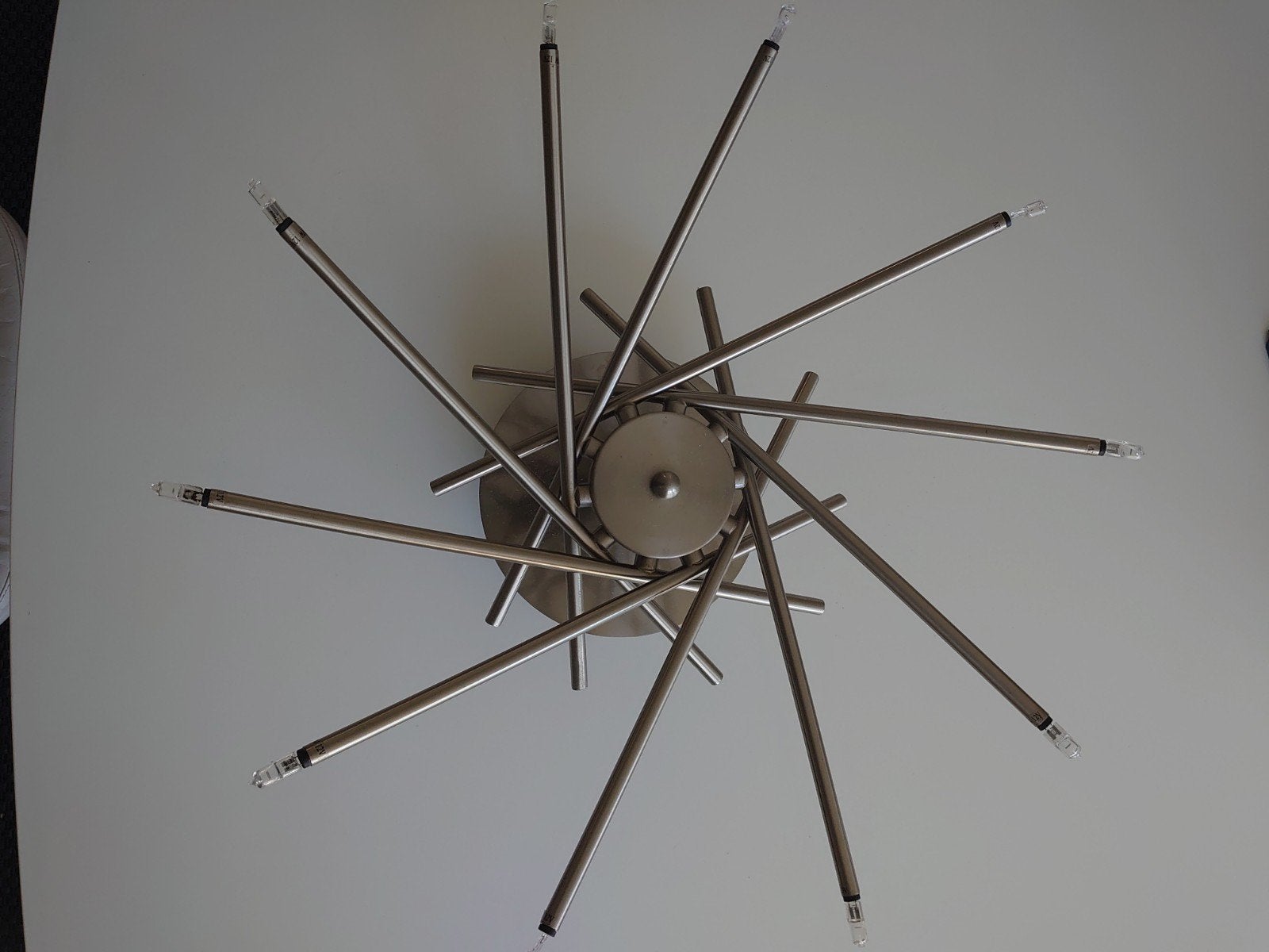 Moderne plafondlamp met 12 verstelbare spots, Ophalen, Gebruikt, 50 tot 100 cm, Minder dan 25 cm
