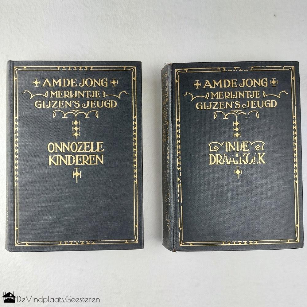 Merijntje Gijzens Jeugd – 2 oude banden met fraaie exlibris, Antiek en Kunst, Antiek | Boeken en Bijbels, Ophalen of Verzenden