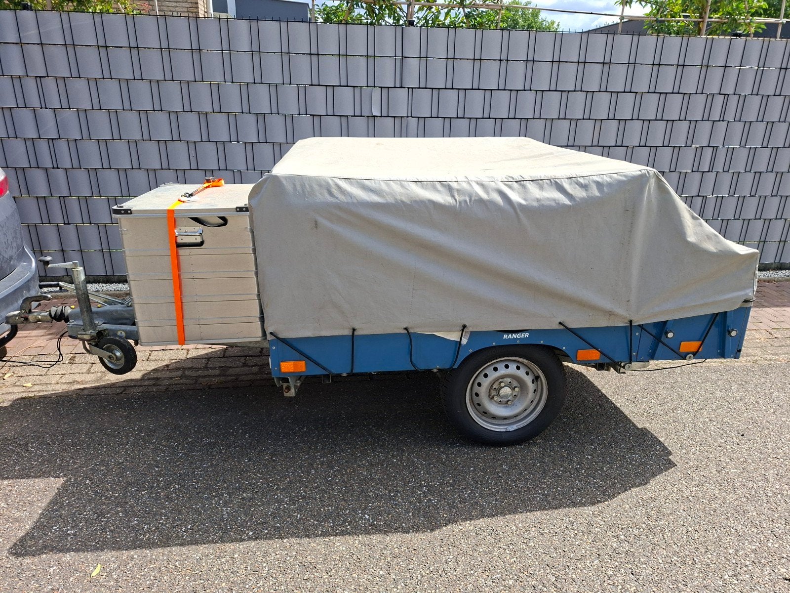 Te Koop vouwwagen Gerjak Tago Ranger, Blauw, Aanwezig, Tot en met 4, Ophalen