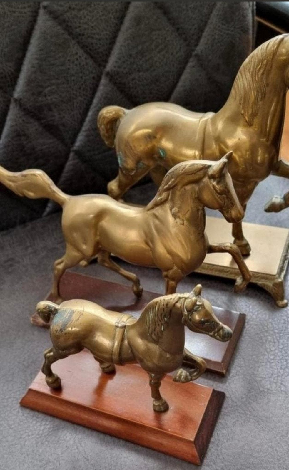 3 x Paarden beelden, Antiek en Kunst, Ophalen, Brons