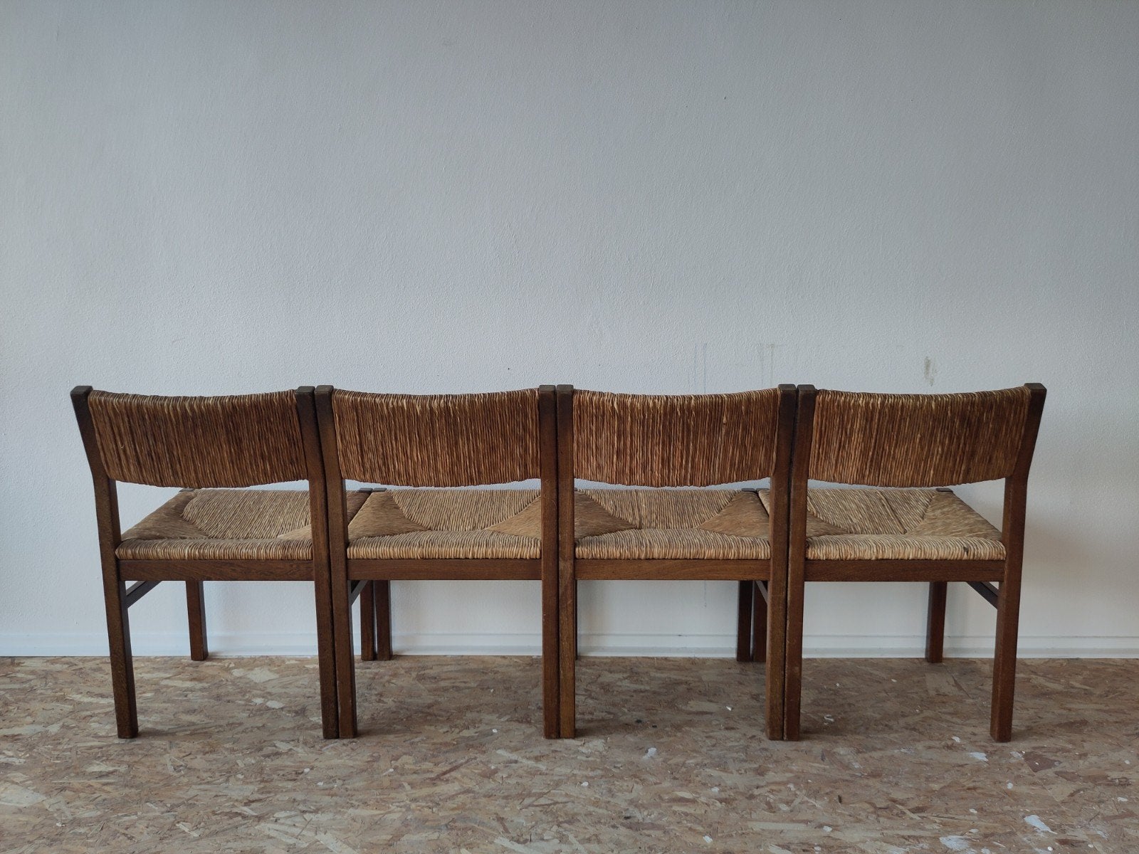 4x vintage Pastoe eetkamerstoel Cees Braakman stoel hout, Jaren 70 Wabi Sabi Scandinavisch scandi, Gebruikt, Bruin, .