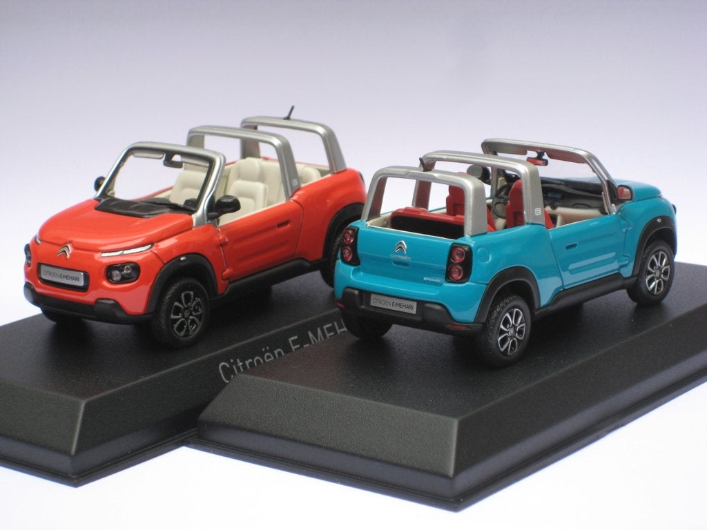 Elektrische Citroen E-Mehari 2016 blauw of oranje Norev 1:43, Ophalen of Verzenden, Nieuw, Auto, Norev