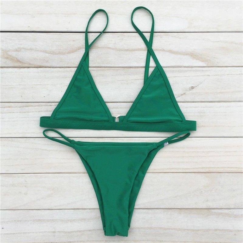 Groene triangle bikini (dames vrouwen badkleding), Kleding | Dames, Badmode en Zwemkleding, Verzenden, Nieuw, Groen, Bikini