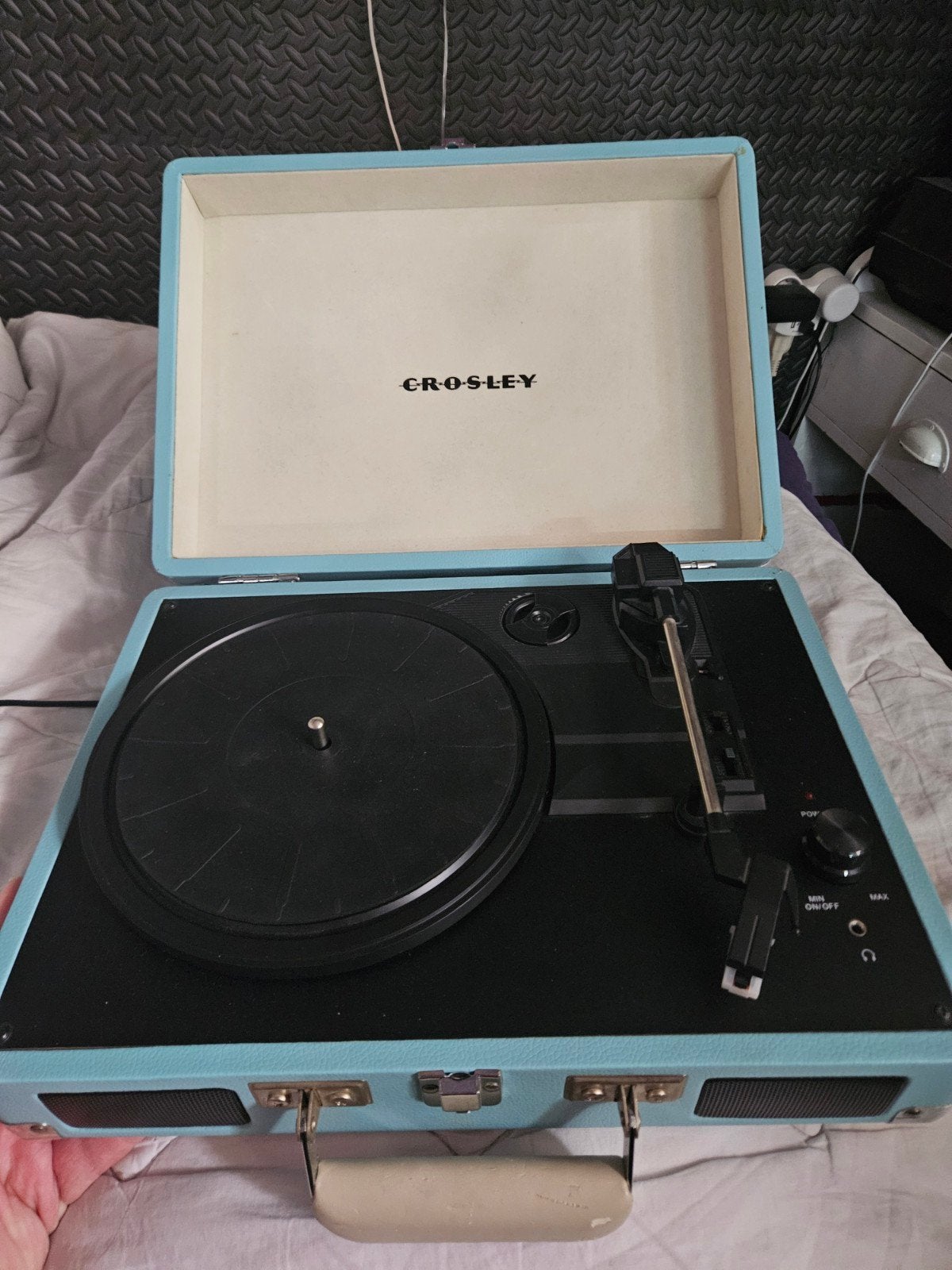 crosley platen speler koffer, Audio, Tv en Foto, Platenspelers, Pitch-regelaar, Zo goed als nieuw, Platenspeler, Ophalen