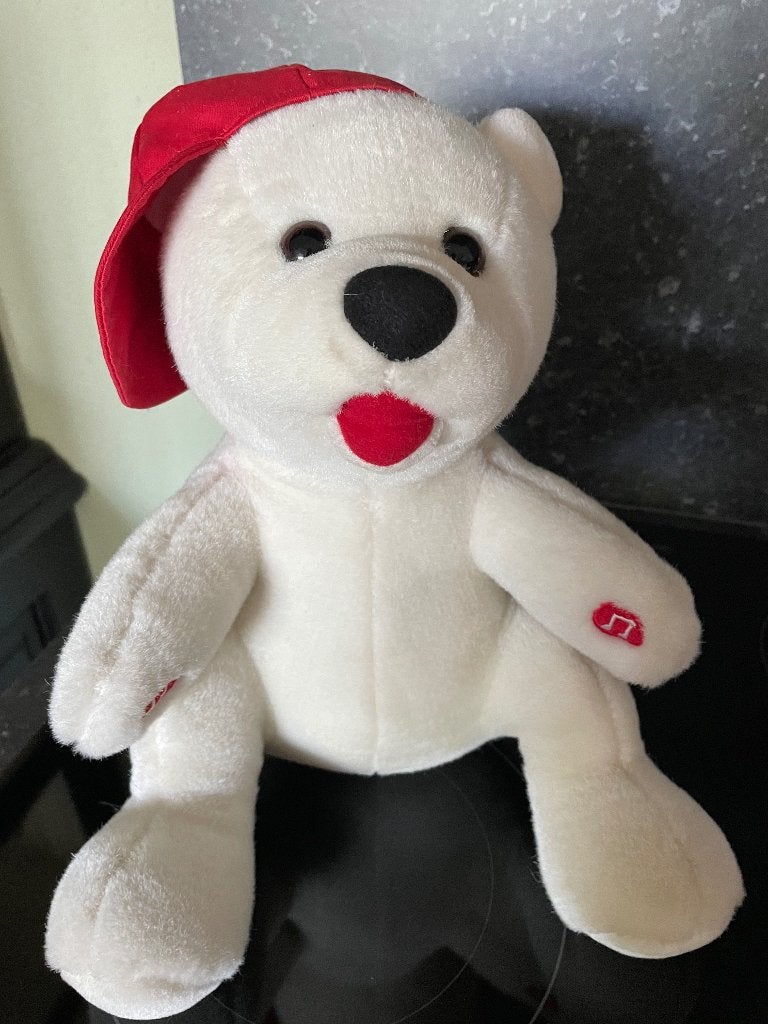 Knuffel Ijsbeer met muziek, Ophalen of Verzenden, Zo goed als nieuw, Overige typen