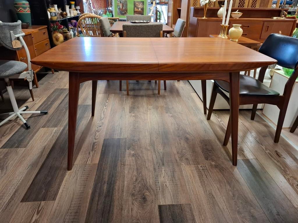 Vintage Louis van Teeffelen Webe Milano eettafel teak tafel, Huis en Inrichting, Tafels | Eettafels, Zo goed als nieuw, 50 tot 100 cm