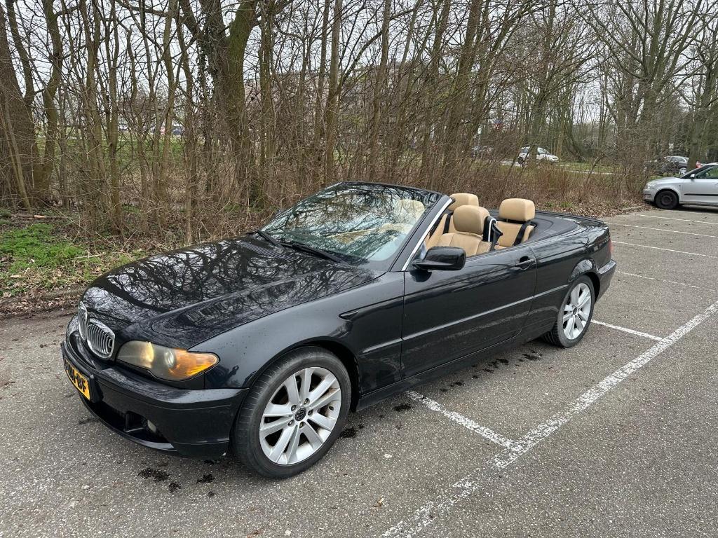 BMW 3-Serie 2.0 CI 318 Cabrio AUT 2003 Zwart, Auto's, Automaat, Achterwielaandrijving, 1995 cc, Cabriolet