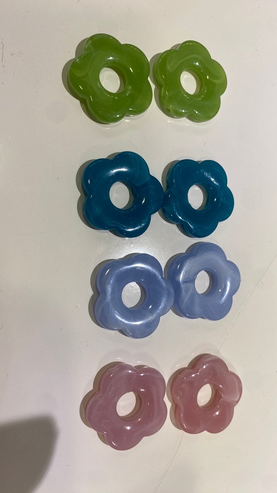 Zinzi oorbedels bloem blauw, Ophalen, Zo goed als nieuw