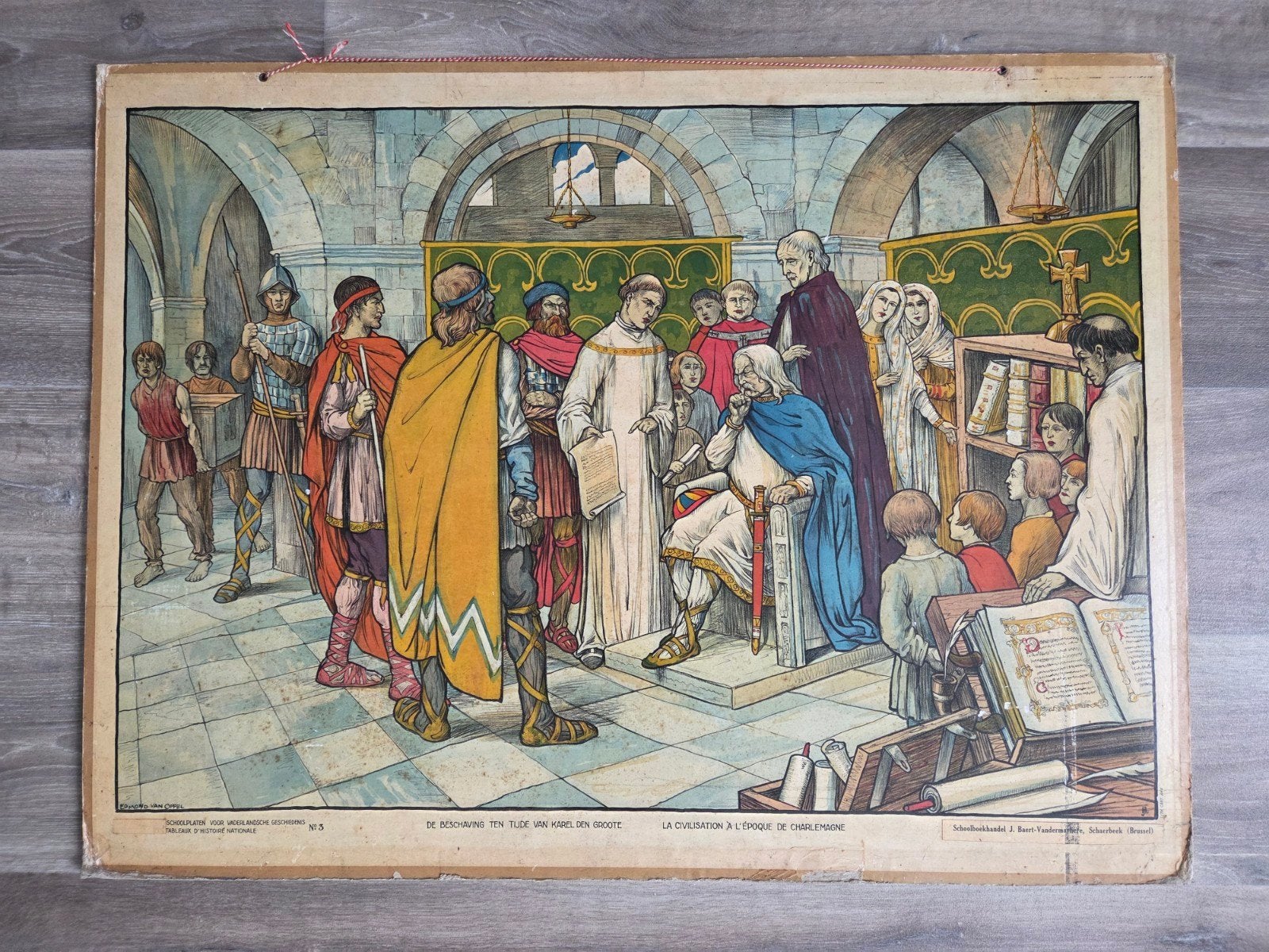 Antieke schoolplaat nr 3., Ophalen of Verzenden, Geschiedenis