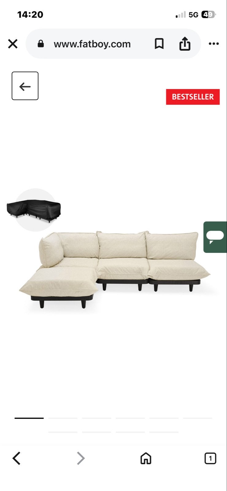 Fatboy Paletti Hoekbank, Ophalen, 100 tot 125 cm, Hoekbank, 300 cm of meer