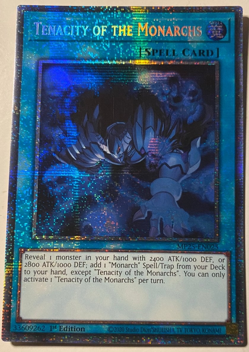Yu-Gi-Oh! Tenacity of the Monarchs MP25 1st Starlight Rare !, Ophalen of Verzenden, Zo goed als nieuw, Losse kaart, Foil