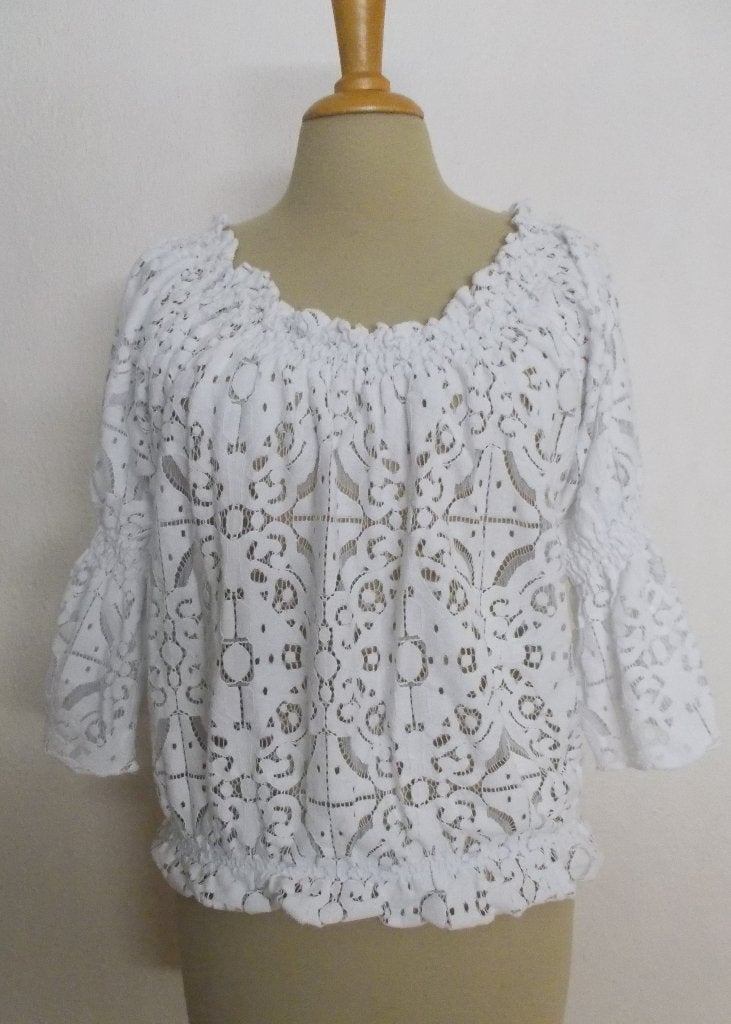 Witte kantlook top van Bernd Berger (Viventy) 42, Verzenden, Wit, Maat 42/44 (L), Zo goed als nieuw