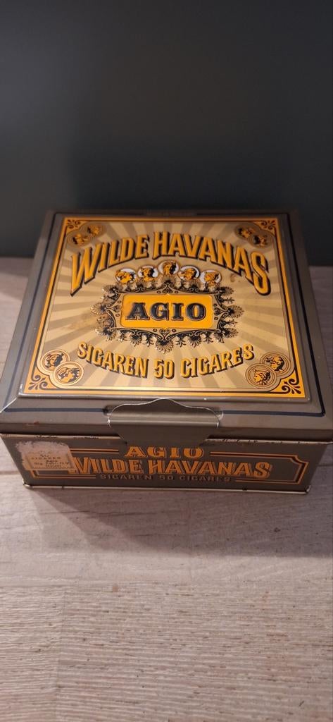 AGIO wilde havanas sigaren blik (25326), Tabaksdoos of Verpakking, Gebruikt, ., Ophalen of Verzenden