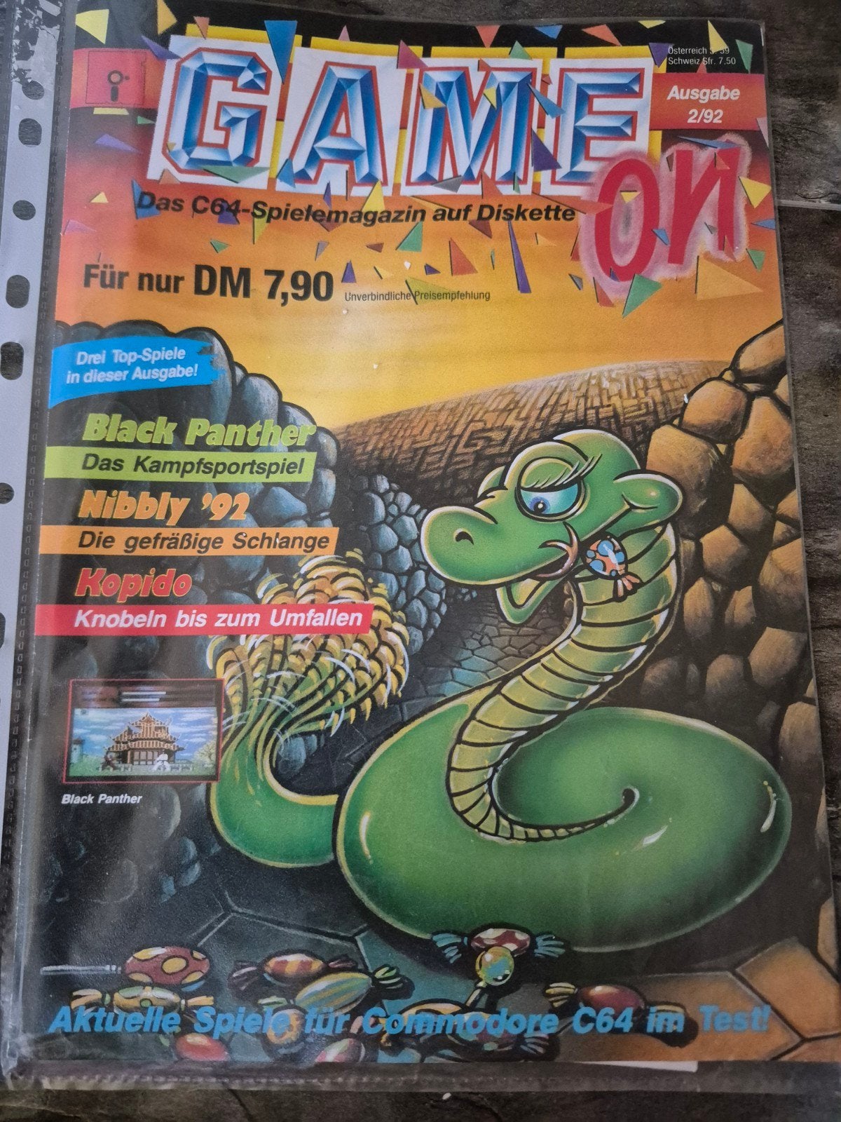 Game On C64 Spelmagazine op Diskette - Editie 2/92, Ophalen of Verzenden, Gebruikt, Overige genres