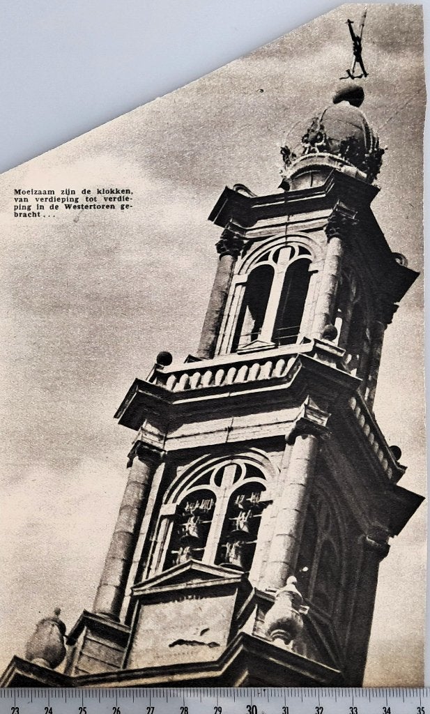 Amsterdam1947, de Westertoren met zijn klokken, Verzenden, 1940 tot 1960, Gebruikt, Overige onderwerpen